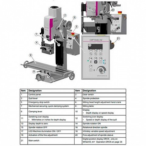 Сверлильно-фрезерный станок OPTImill MH 22VФото 1378-04.jpg